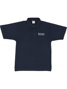  Youth Cotton Knit Navy Short Sleeve Polo